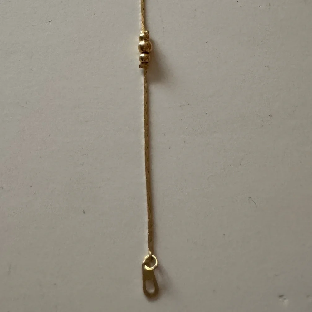 14k beaded ankle bracelet - Picture 5 of 5